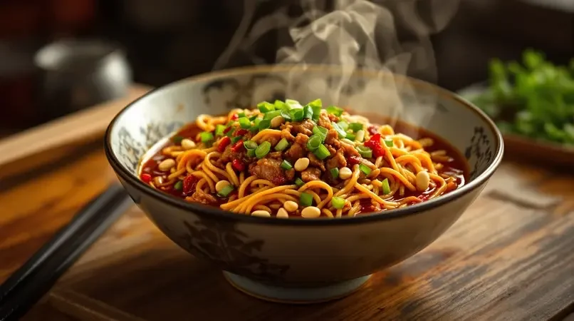 重庆小面的麻辣诱惑，越吃越上瘾 - 日本午夜影院美食短视频封面
